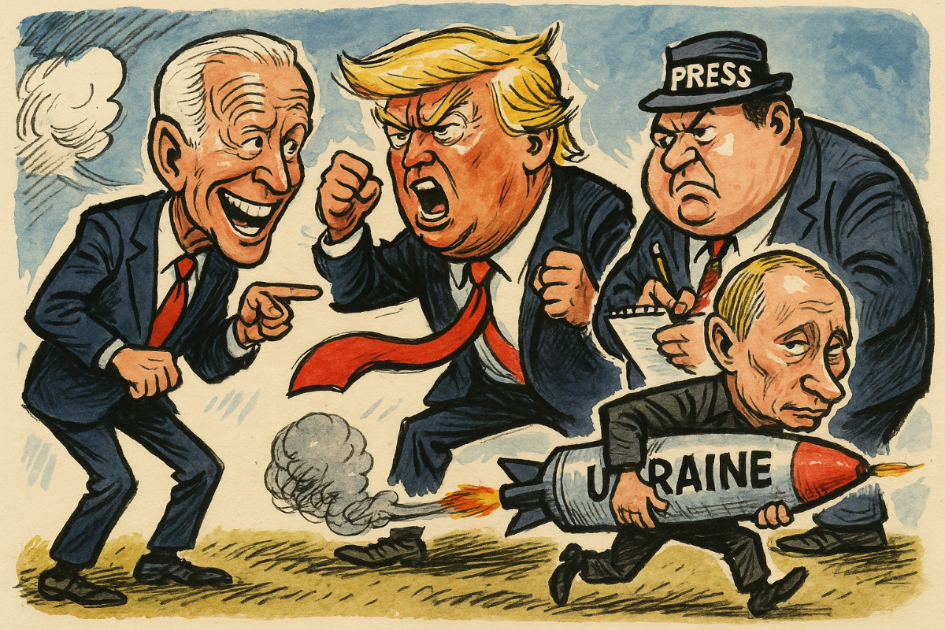 001Political Cartoon World Leaders in Conflict